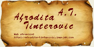 Afrodita Tinterović vizit kartica